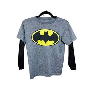 Batman long sleeve t-shirt with layered look Boys size Medium